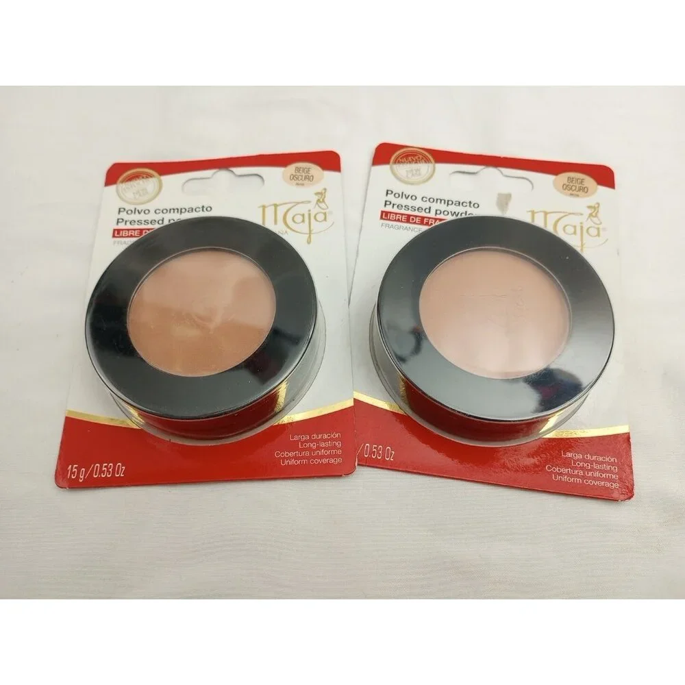 Maja Beige Oscuro Pressed Powder Mirror and Tassel Compartment  set of 2 Spain